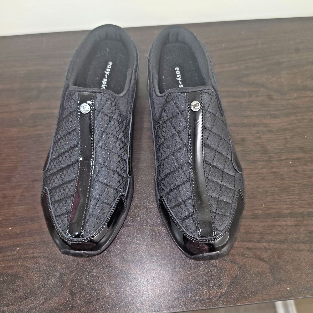 Easy Spirit Shoes Womens 9M Traveltime Classic Quilted Mule Clogs Black